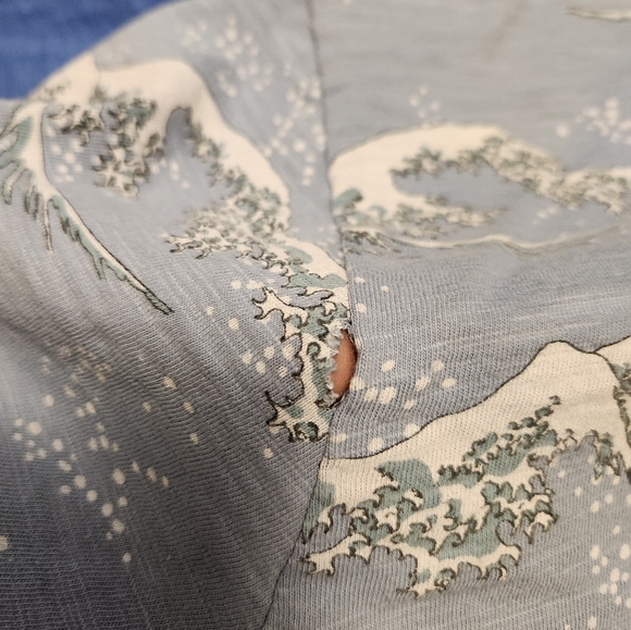 UNIQLO Hokusai Blue XL Wave Tshirt - Picture 2 of 3